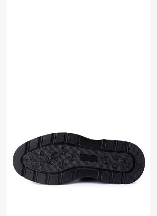 Tamer Tanca Erkek Hakiki Deri Siyah Casual Bot - Görsel 5