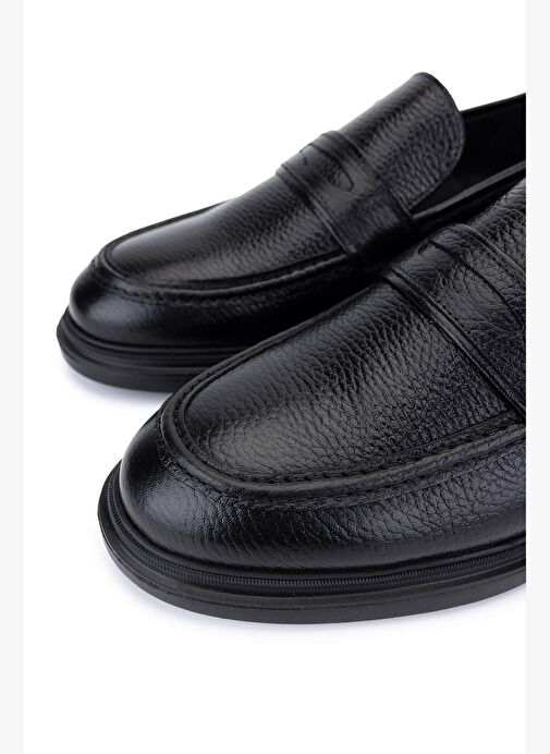 Tamer Tanca Erkek Hakiki Deri Siyah Klasik Ayakkabı - Görsel 4