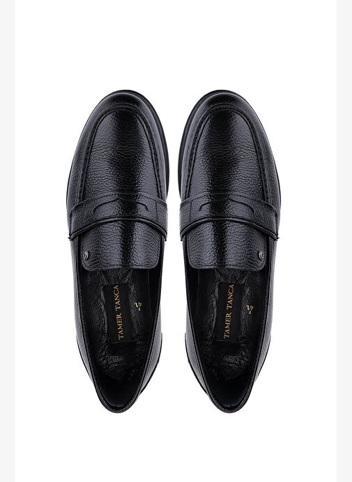 Tamer Tanca Erkek Hakiki Deri Siyah Klasik Ayakkabı - Görsel 6