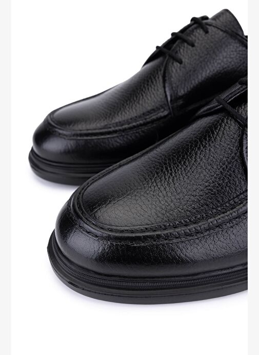 Tamer Tanca Erkek Hakiki Deri Siyah Klasik Ayakkabı - Görsel 4