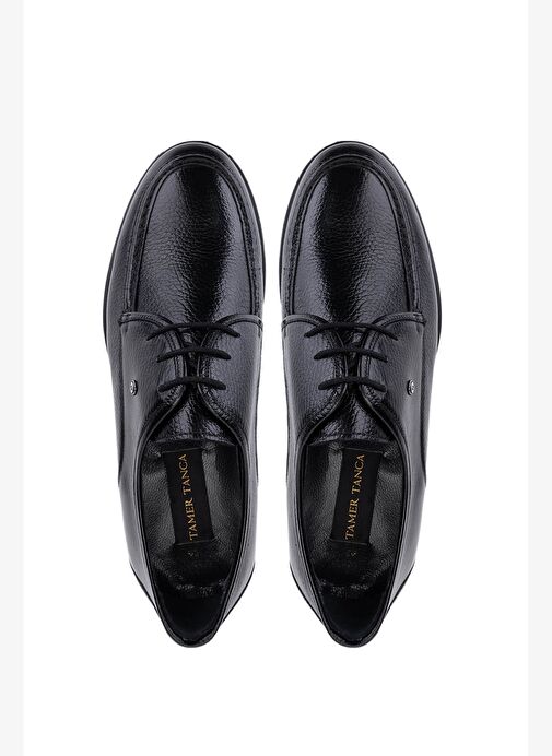 Tamer Tanca Erkek Hakiki Deri Siyah Klasik Ayakkabı - Görsel 6