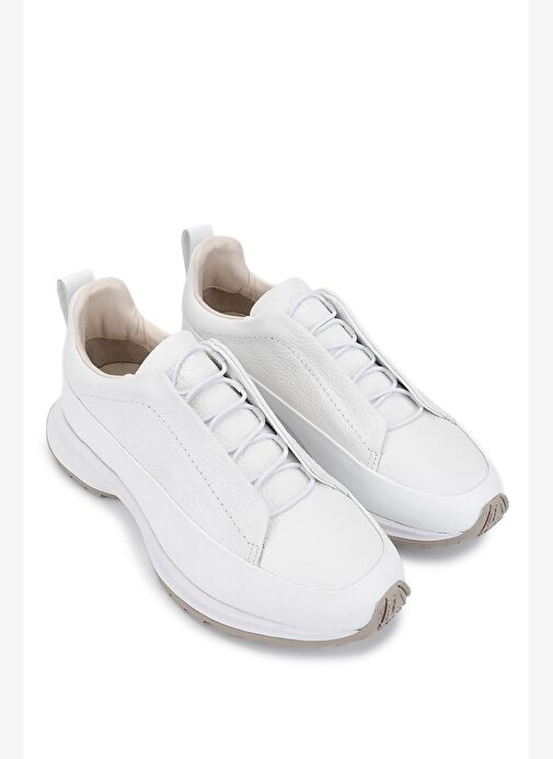 Tamer Tanca Erkek Hakiki Deri Beyaz Sneakers & Spor Ayakkabı - Görsel 3