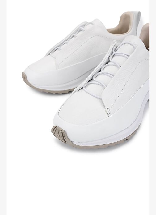 Tamer Tanca Erkek Hakiki Deri Beyaz Sneakers & Spor Ayakkabı - Görsel 4