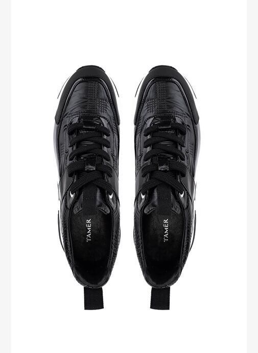 Tamer Tanca Erkek Hakiki Deri Siyah Sneakers & Spor Ayakkabı - Görsel 6