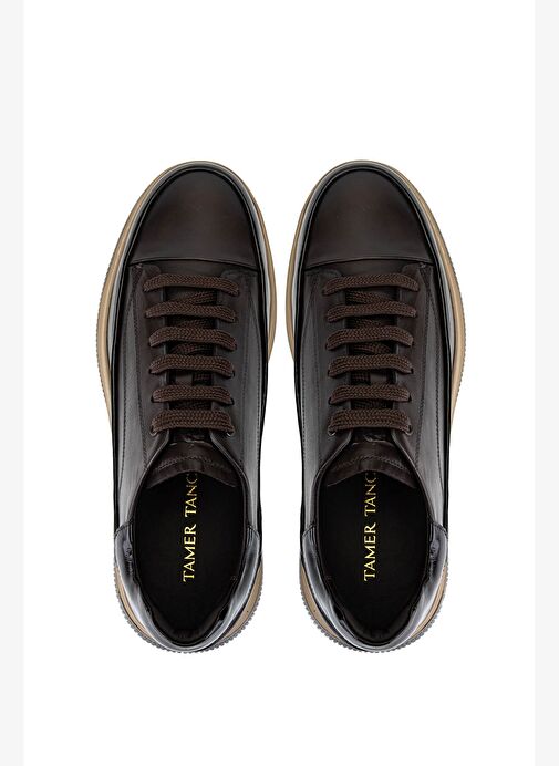 Tamer Tanca Erkek Hakiki Deri Kahverengi Casual Ayakkabı - Görsel 6