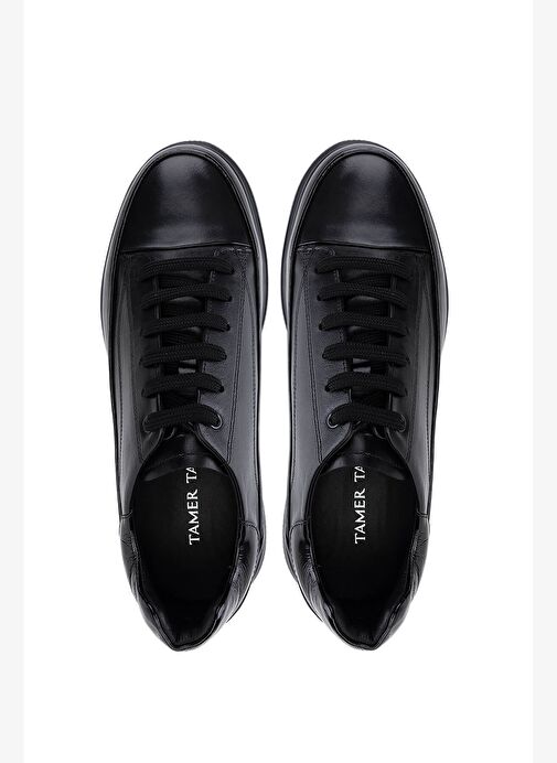Tamer Tanca Erkek Hakiki Deri Siyah Deri Casual Ayakkabı - Görsel 6