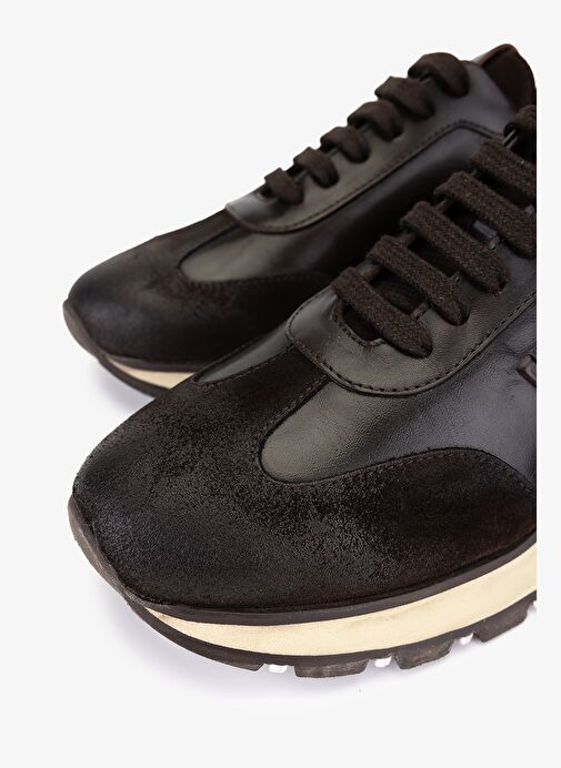 Valmenti Erkek Hakiki Deri Kahverengi Sneakers & Spor Ayakkabı - Görsel 4