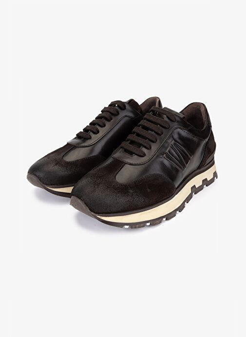 Valmenti Erkek Hakiki Deri Kahverengi Sneakers & Spor Ayakkabı - Görsel 6