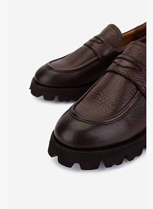 Valmenti Erkek Hakiki Deri Taba Loafer Ayakkabı - Görsel 4