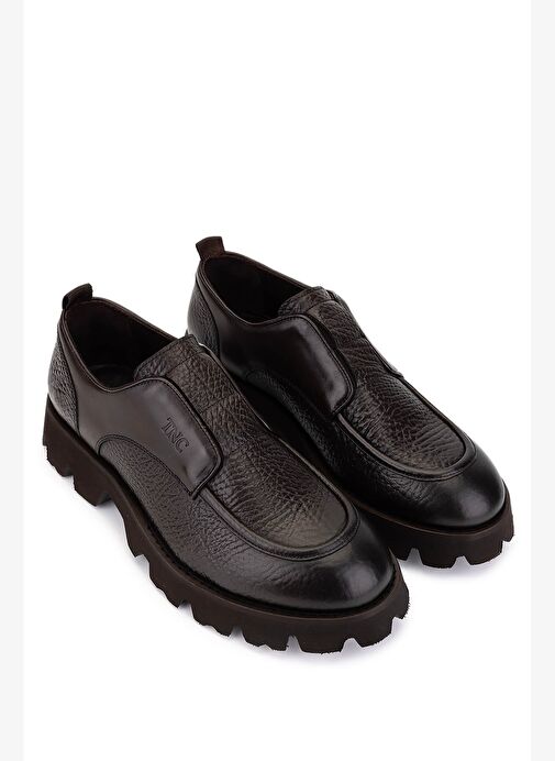 Tamer Tanca Erkek Hakiki Deri Kahverengi Casual Ayakkabı - Görsel 3