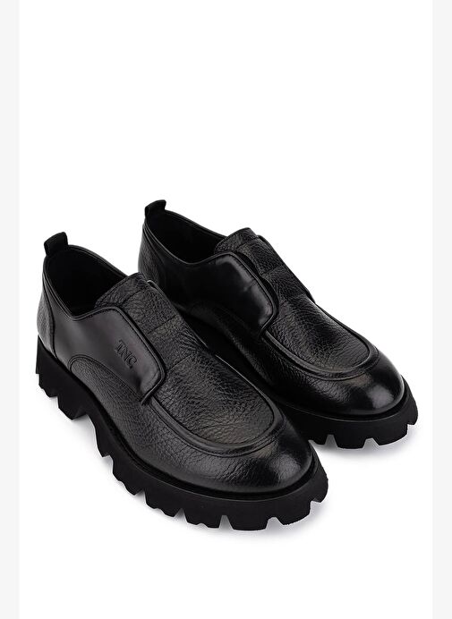Tamer Tanca Erkek Hakiki Deri Siyah Casual Ayakkabı - Görsel 3