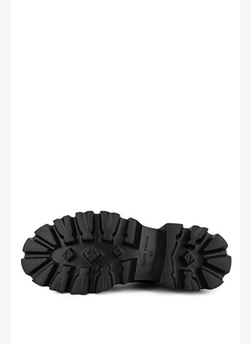 Tamer Tanca Erkek Hakiki Deri Siyah Casual Ayakkabı - Görsel 5