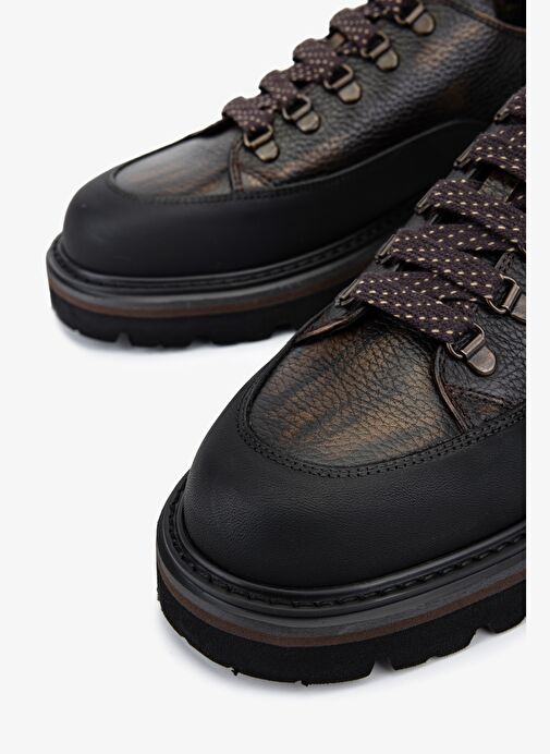 Valmenti Erkek Hakiki Deri Kahverengi Casual Ayakkabı - Görsel 4