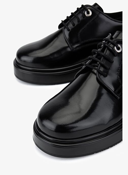 Valmenti Erkek Hakiki Deri Siyah Açma Casual Ayakkabı - Görsel 4