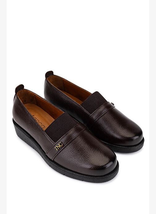 Tamer Tanca Kadın Hakiki Deri Kahverengi Casual Ayakkabı - Görsel 3