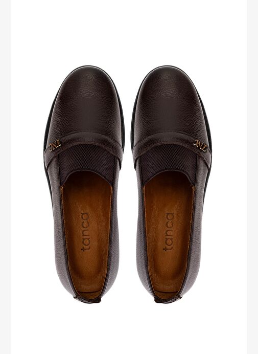 Tamer Tanca Kadın Hakiki Deri Kahverengi Casual Ayakkabı - Görsel 6