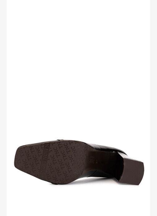 Tamer Tanca Kadın Hakiki Deri Kahverengi Rugan Topuklu Ayakkabı - Görsel 5