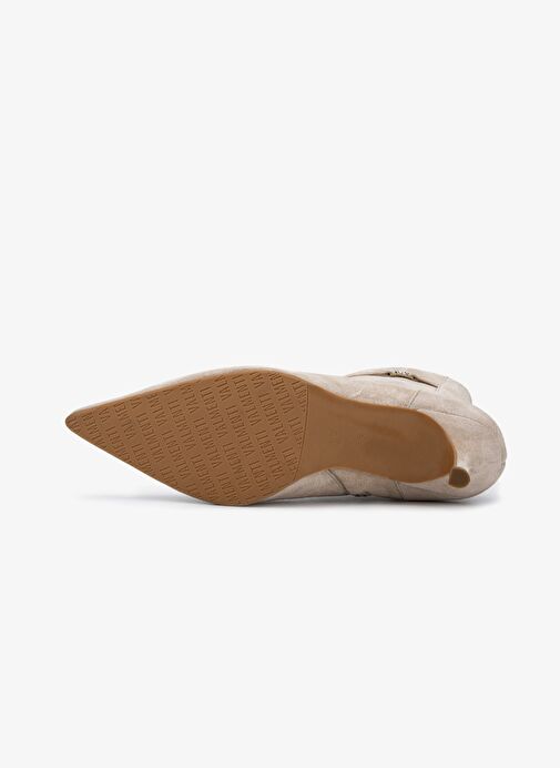 Valmenti Kadın Hakiki Deri Bej Süet Topuklu Bot - Görsel 7