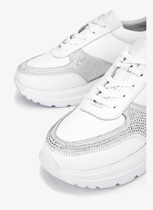 Valmenti Kadın Hakiki Deri Beyaz Sneakers & Spor Ayakkabı - Görsel 4