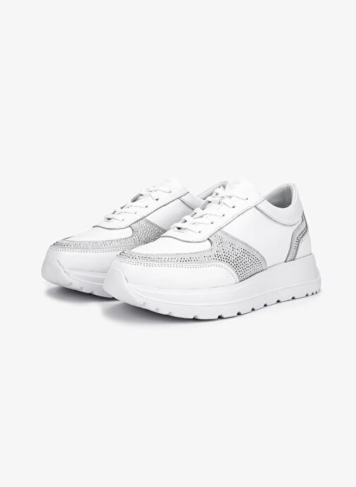Valmenti Kadın Hakiki Deri Beyaz Sneakers & Spor Ayakkabı - Görsel 5