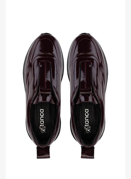Tamer Tanca Kadın Hakiki Deri Bordo Sneakers & Spor Ayakkabı - Görsel 6
