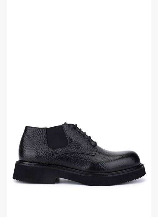 Tamer Tanca Erkek Hakiki Deri Siyah Klasik Bot - Görsel 2