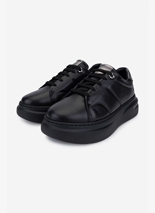 Valmenti Kadın Hakiki Deri Siyah/Antrasit Sneakers & Spor Ayakkabı - Görsel 6