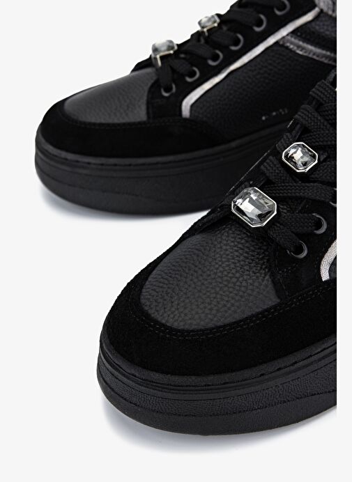 Valmenti Kadın Hakiki Deri Siyah Sneakers & Spor Ayakkabı - Görsel 4