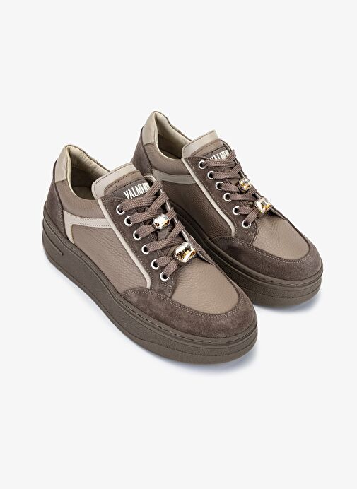 Valmenti Kadın Hakiki Deri Vizon Sneakers & Spor Ayakkabı - Görsel 3