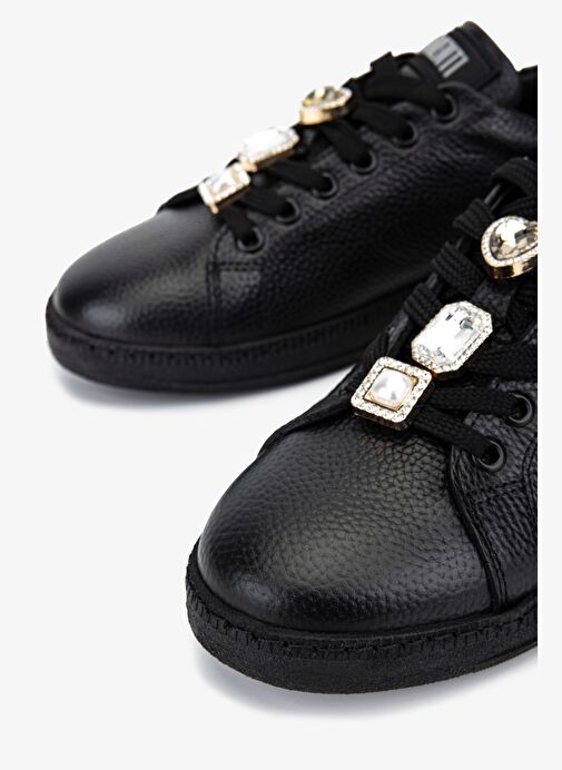 Valmenti Kadın Hakiki Deri Siyah Floter Sneakers & Spor Ayakkabı - Görsel 4