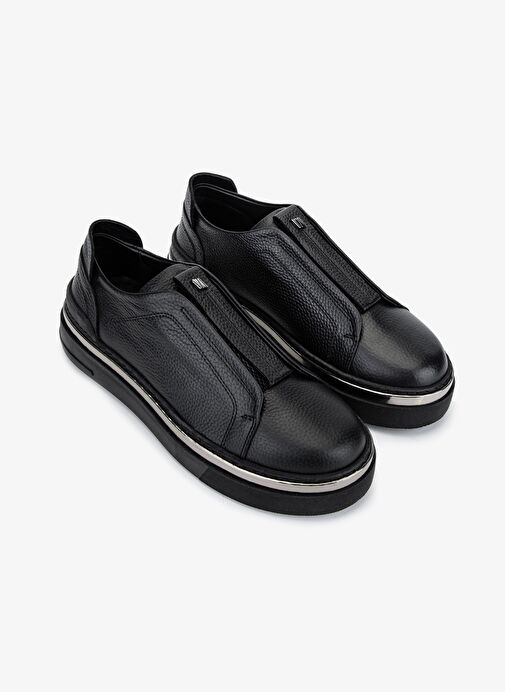 Valmenti Kadın Hakiki Deri Siyah Floter Sneakers & Spor Ayakkabı - Görsel 3