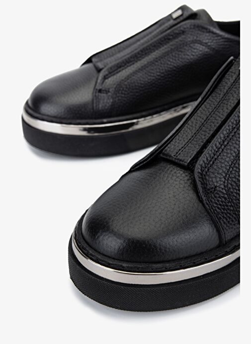 Valmenti Kadın Hakiki Deri Siyah Floter Sneakers & Spor Ayakkabı - Görsel 4