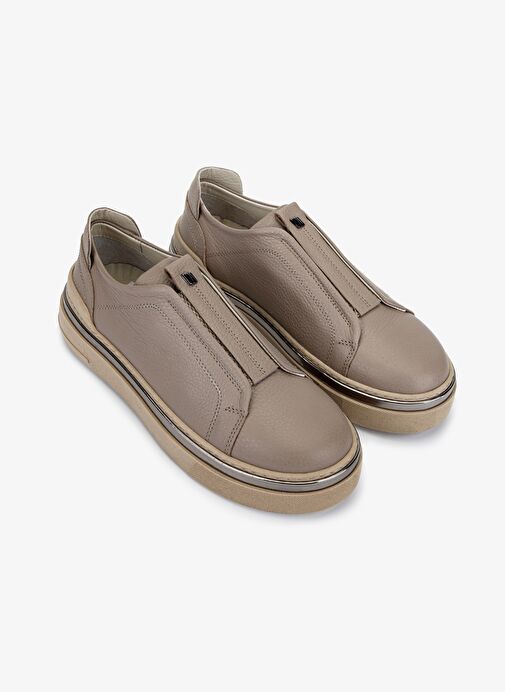 Valmenti Kadın Hakiki Deri Vizon Floter Sneakers & Spor Ayakkabı - Görsel 3