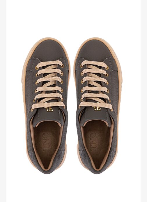 Tamer Tanca Kadın Hakiki Deri Koyu Gri Sneakers & Spor Ayakkabı - Görsel 6