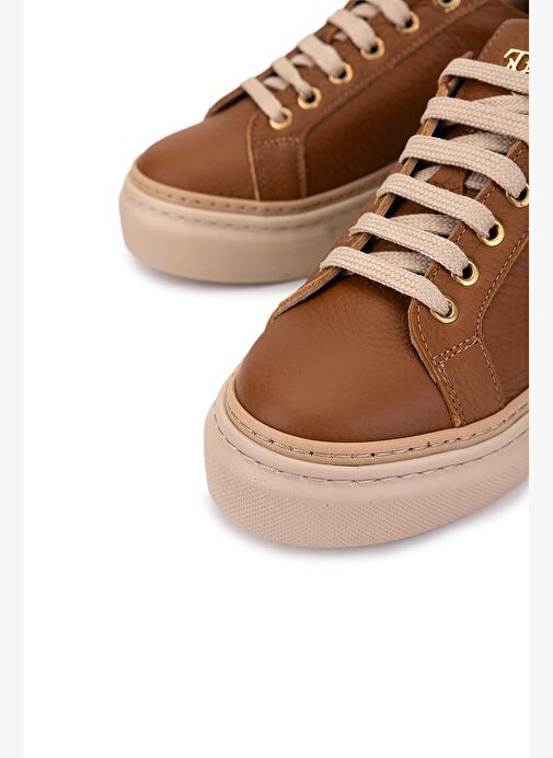 Tamer Tanca Kadın Hakiki Deri Taba Sneakers & Spor Ayakkabı - Görsel 4