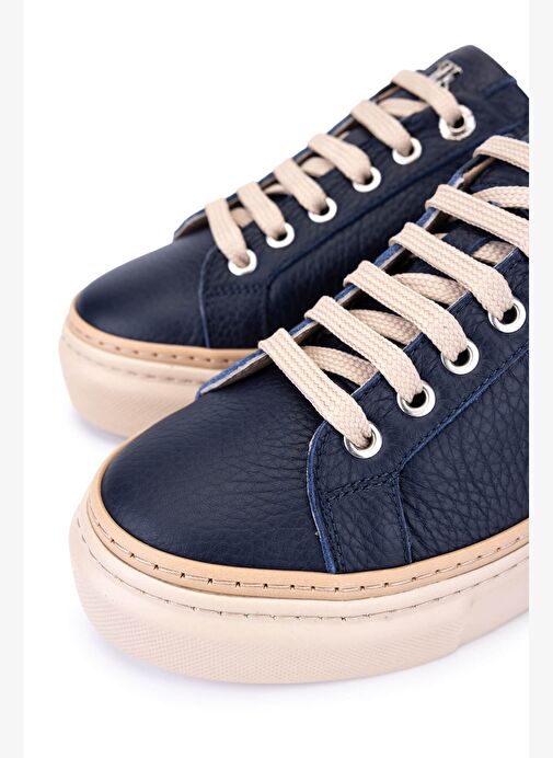 Tamer Tanca Kadın Hakiki Deri Lacivert Sneakers & Spor Ayakkabı - Görsel 5