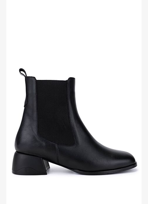 Tamer Tanca Kadın Hakiki Deri Siyah Topuklu Bot - Görsel 2