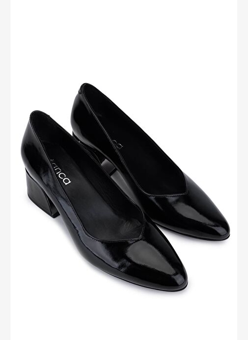 Tamer Tanca Kadın Hakiki Deri Siyah Klasik Ayakkabı - Görsel 3