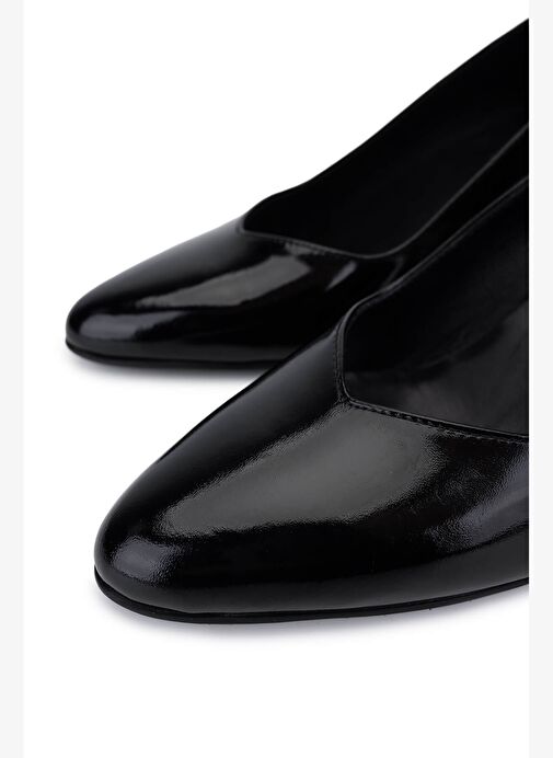 Tamer Tanca Kadın Hakiki Deri Siyah Klasik Ayakkabı - Görsel 4