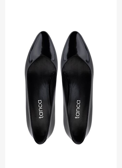 Tamer Tanca Kadın Hakiki Deri Siyah Klasik Ayakkabı - Görsel 6
