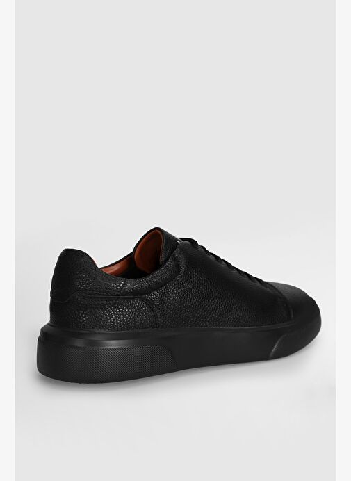 Tommy Erkek Deri Sneaker Ayakkabı Siyah - Görsel 4