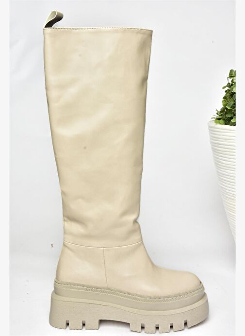 R726947009 Ten Kalın Tabanlı Kadın Çizme - Görsel 8