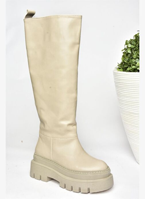 R726947009 Ten Kalın Tabanlı Kadın Çizme - Görsel 9