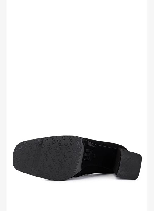 Tamer Tanca Kadın Hakiki Deri Siyah Süet Topuklu Ayakkabı - Görsel 5