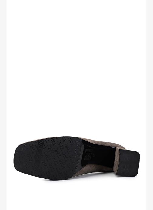 Tamer Tanca Kadın Hakiki Deri Vizon Süet Topuklu Ayakkabı - Görsel 5