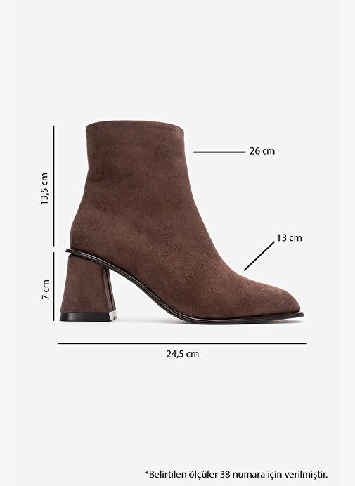 Luvi Shoes Luvi Shoes Belirsiz ALBA Kahverengi Süet Kadın Kalın Topuklu Bot Boyner'de! Belirsiz - 4. görsel