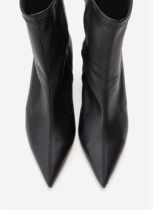 ROSSANO Siyah Streç Kadın İnce Topuklu Bot - Görsel 3