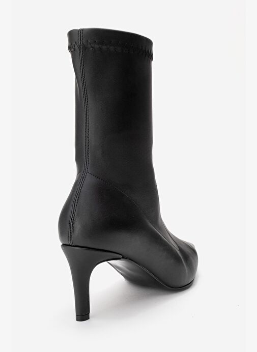 ROSSANO Siyah Streç Kadın İnce Topuklu Bot - Görsel 6