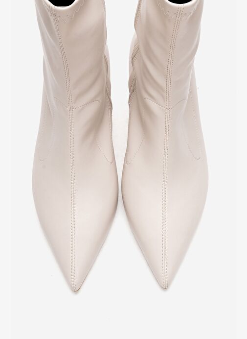 Luvi Shoes Luvi Shoes ROSSANO Bej Streç Kadın İnce Topuklu Bot | Boyner Bej - 3. görsel