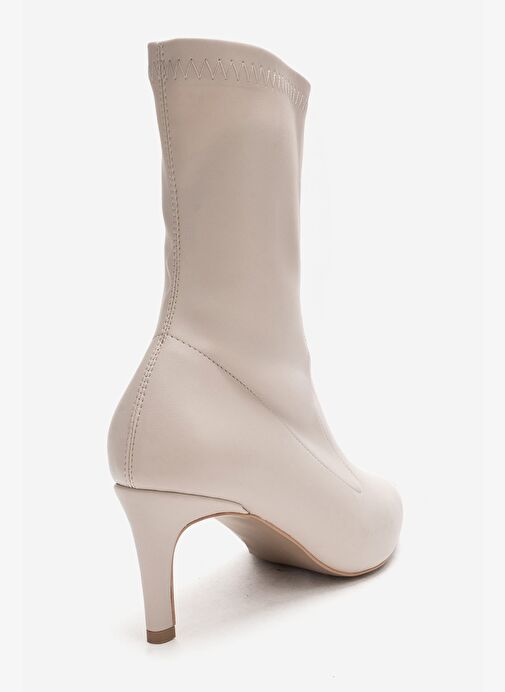 Luvi Shoes Luvi Shoes ROSSANO Bej Streç Kadın İnce Topuklu Bot | Boyner Bej - 5. görsel